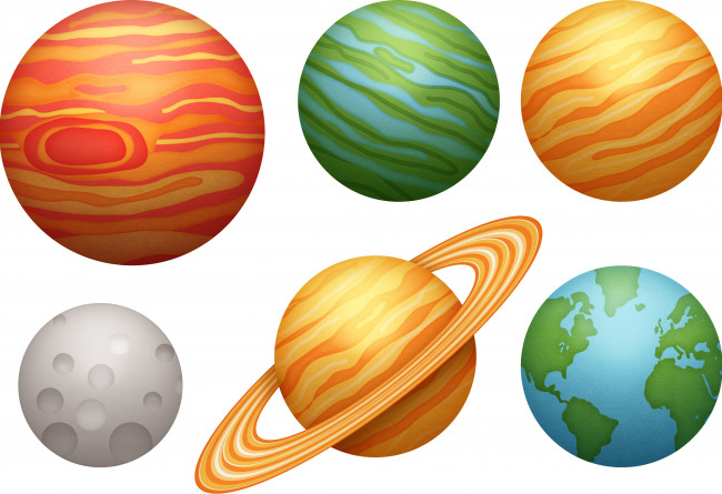 Обои картинки фото векторная графика, другое , other, планеты, фон