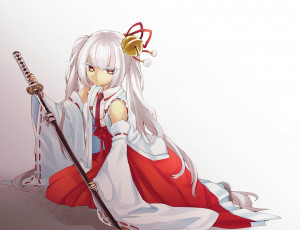 Картинка аниме busou+shoujo+machiavellianism фон взгляд девушка