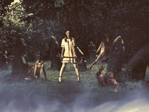 Картинка разное компьютерный+дизайн фон взгляд девушка памятник топор нежить