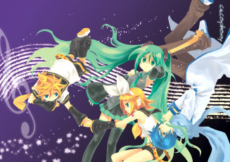 Картинка аниме vocaloid персонажи