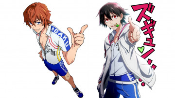 Картинка аниме yowamushi+pedal парни