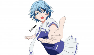 обоя аниме, fuuka, фон, взгляд, девушка