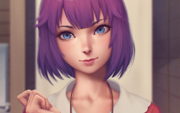 Картинка аниме bakemonogatari фон взгляд девушка