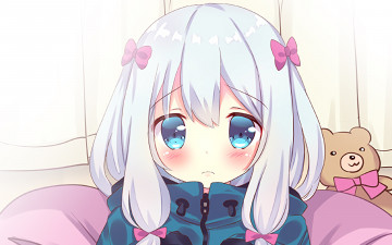 Картинка аниме eromanga-sensei девушка взгляд фон
