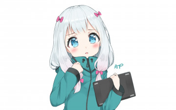 Картинка аниме eromanga-sensei девушка взгляд фон