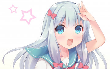 Картинка аниме eromanga-sensei девушка взгляд фон