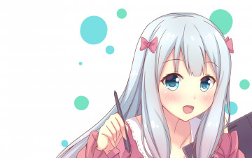 Картинка аниме eromanga-sensei девушка взгляд фон
