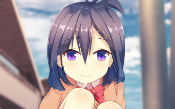 Картинка аниме gabriel+dropout взгляд девушка фон