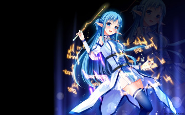 Картинка аниме sword+art+online взгляд девушка фон