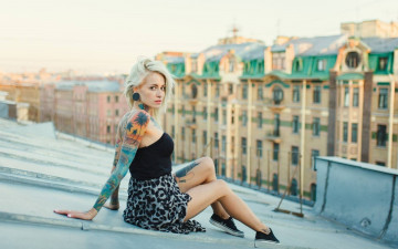 Картинка bantik+boy девушки модель тело грудь попа тату татуировка красотка дреды