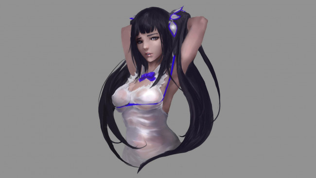 Обои картинки фото аниме, danmachi, гестия