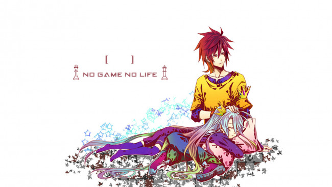 Обои картинки фото аниме, no game no life, двое