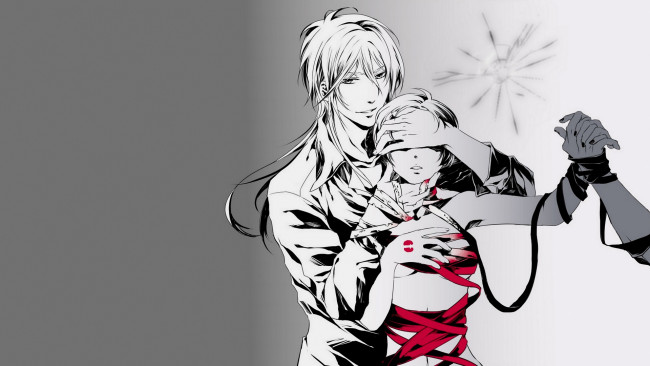 Обои картинки фото аниме, psycho-pass, двое