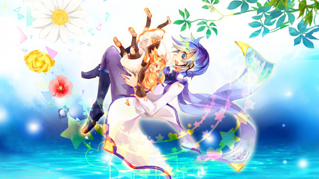 Обои картинки фото аниме, vocaloid, персонажи