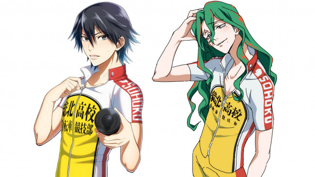 Обои картинки фото аниме, yowamushi pedal, парни