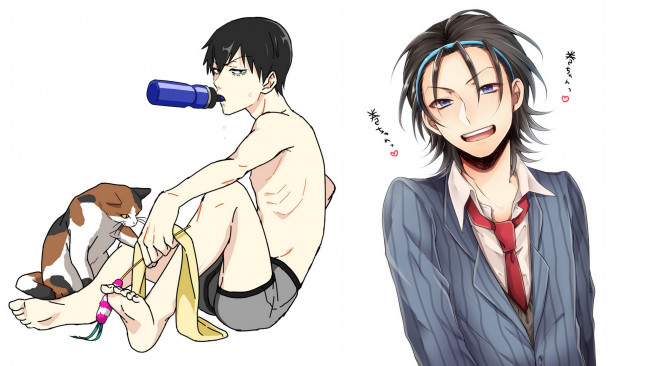 Обои картинки фото аниме, yowamushi pedal, парни