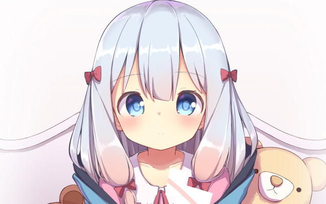 Обои картинки фото аниме, eromanga-sensei, фон, взгляд, девушка