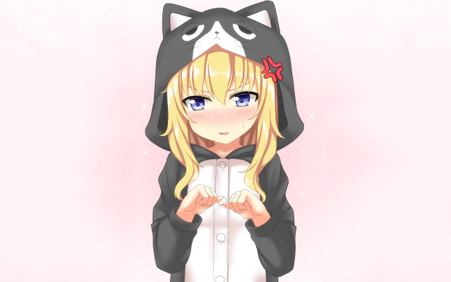 Обои картинки фото аниме, gabriel dropout, девушка, взгляд, фон