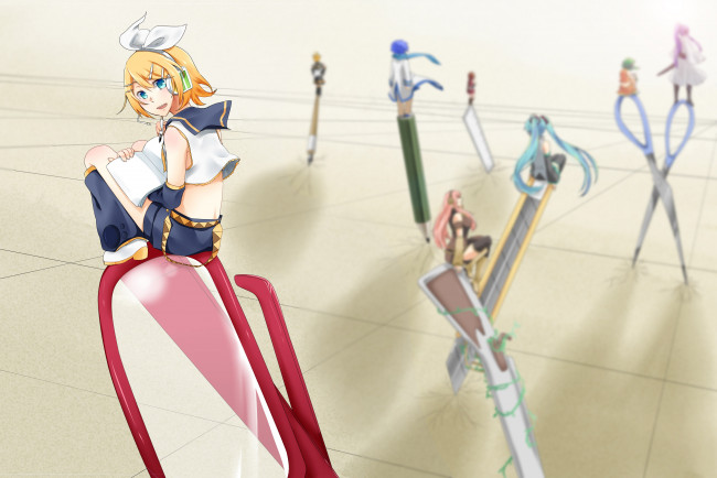 Обои картинки фото аниме, vocaloid, персонажи