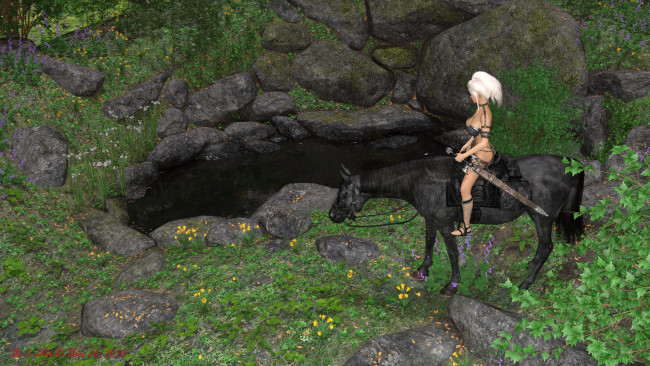 Обои картинки фото 3д графика, эльфы , elves, взгляд, эльфийка, фон