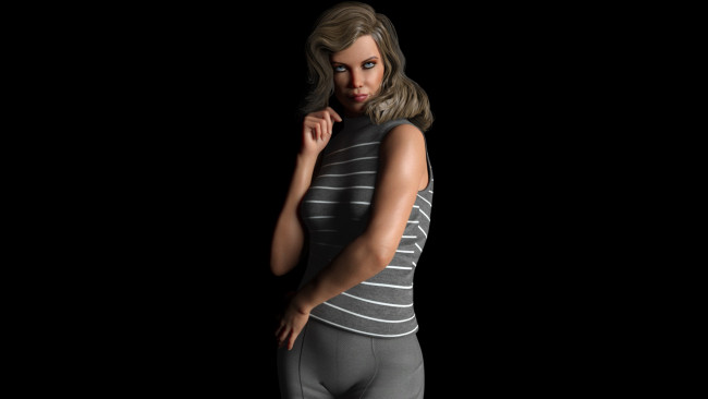 Обои картинки фото 3д графика, люди , people, фон, взгляд, девушка