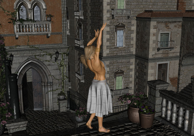 Обои картинки фото 3д графика, люди , people, фон, взгляд, девушка