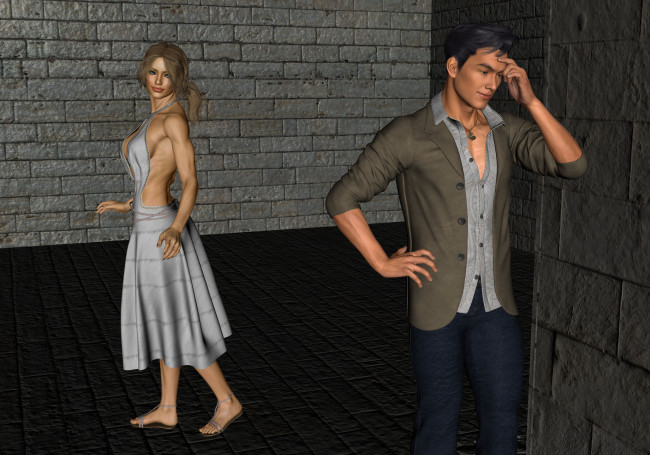 Обои картинки фото 3д графика, люди , people, грудь, фон, взгляд, девушка