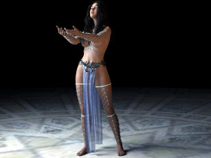 Картинка 3д+графика люди+ people девушка украшения молитва