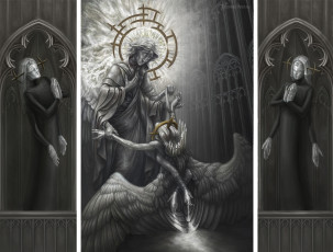 Картинка фэнтези ангелы существа руки