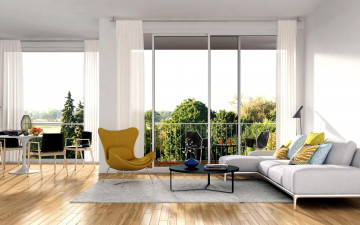 обоя интерьер, гостиная, диван, кресло, журнальный, столик