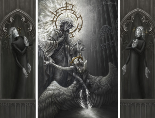 Обои картинки фото фэнтези, ангелы, существа, руки