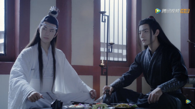 Обои картинки фото кино фильмы, the untamed, лань, ванцзи, вэй, усянь, еда