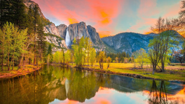 Картинка merced+river yosemite california природа реки озера merced river