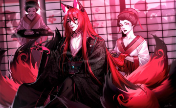 Картинка аниме ангелы +демоны демон женщины