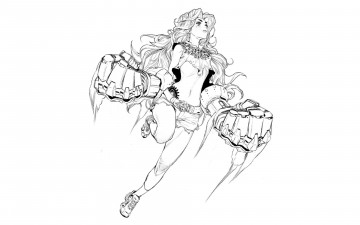 Картинка аниме unknown +другое+ девушка кулаки