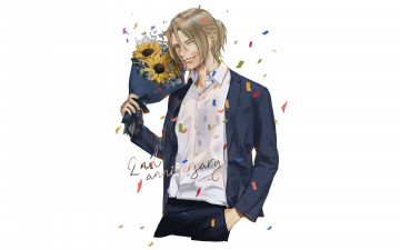 Картинка аниме unknown +другое+ парень букет конфетти