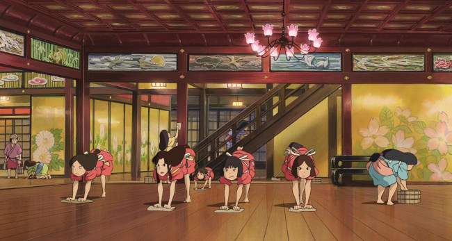 Обои картинки фото аниме, spirited away, женщины, уборка