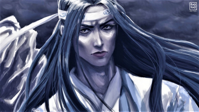 Обои картинки фото аниме, mo dao zu shi, лань, ванцзи