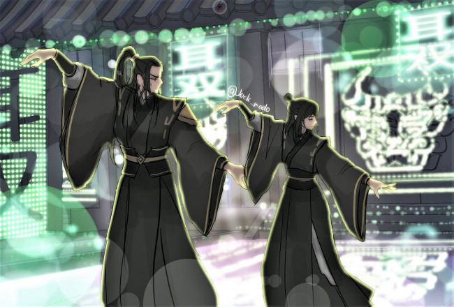 Обои картинки фото аниме, mo dao zu shi, не, минцзюе, хуайсан, танец