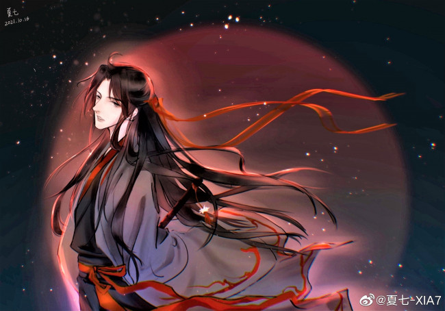 Обои картинки фото аниме, mo dao zu shi, вэй, усянь, луна