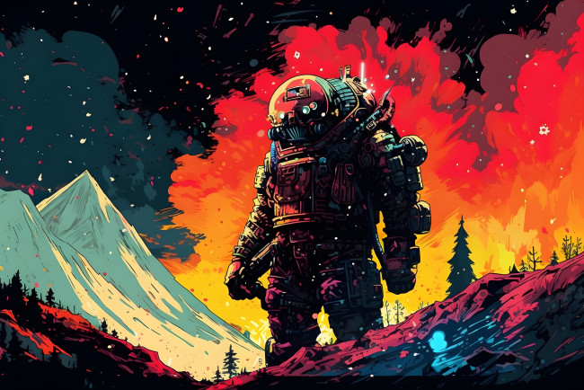 Обои картинки фото фэнтези, роботы,  киборги,  механизмы, большой, робот