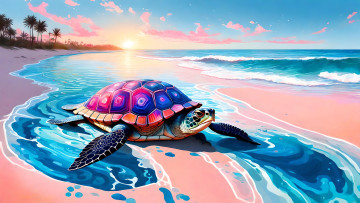 обоя рисованное, животные,  черепахи, нейросети, графика, нейроарт, ai, art, нейронные, сети, рисунки, нейро, искусство, нейрографика, graphics, neuroart, neural, networks, drawings, neuro, neurography