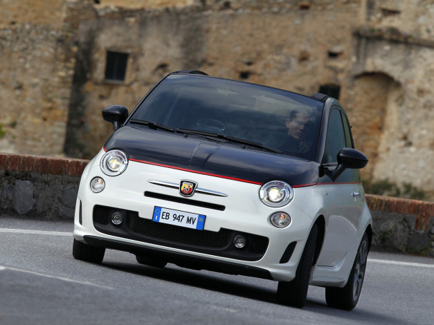 Обои картинки фото abarth, 500c, 2010, автомобили, fiat