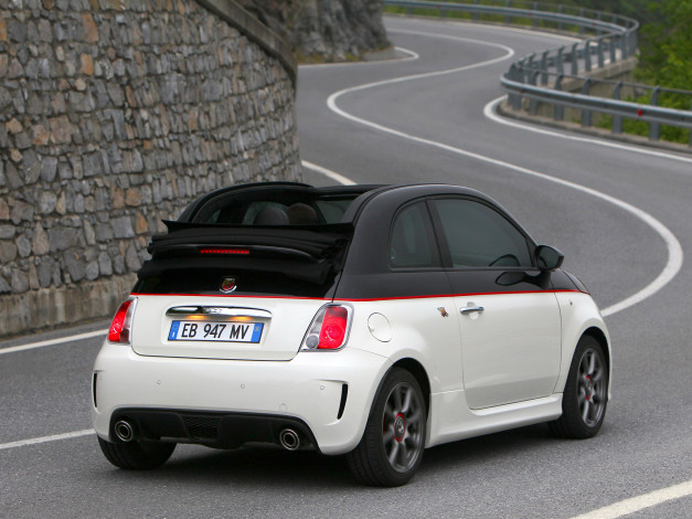 Обои картинки фото abarth, 500c, 2010, автомобили, fiat