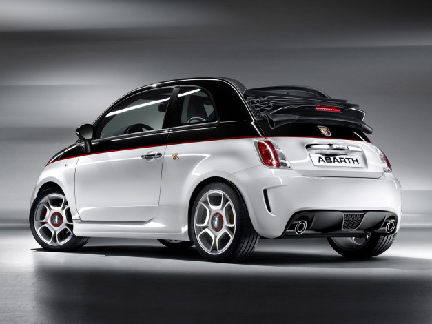Обои картинки фото abarth, 500c, 2010, автомобили, fiat