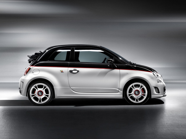 Обои картинки фото abarth, 500c, 2010, автомобили, fiat