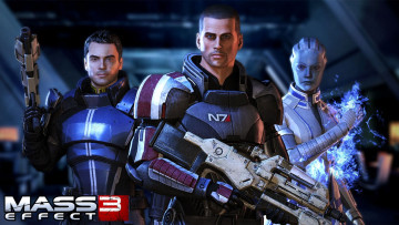 Картинка mass effect видео игры commander shepard