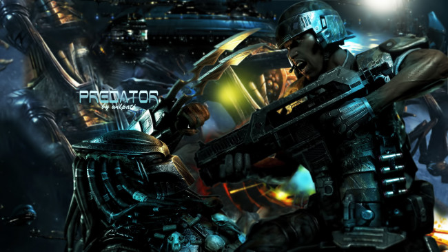 Обои картинки фото aliens, vs, predator, видео, игры