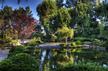 Картинка earl burns miller japanese garden california usa природа парк
