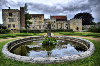 Картинка penhurst place gardens города дворцы замки крепости замок бассейн фонтан старина